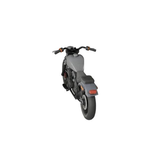 Низкополигональный винтажный круизный мотоцикл 3D модель для Unity &