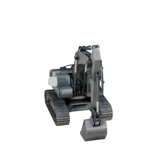 Miniexcavadora 3D - Modelo poligonal bajo listo para juegos con PBR
