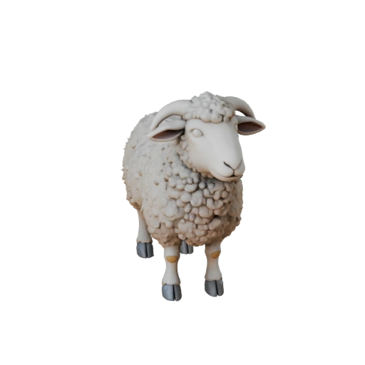 Hohes Poly Schaf 3D-Modell - Detailliertes STL-Asset zum Drucken