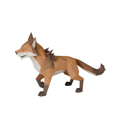 Modelo 3D de Lince Poligonal Bajo - Asset para Juego Unity con FBX | Libre de Regalías