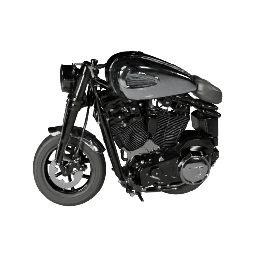 Hohe Poly Harley-inspirierte Cruiser-Motorrad 3D-Modell für