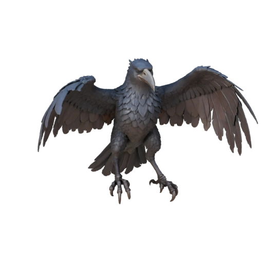 Rabe 3D Modell für Blender - PBR Asset mit Texturen | Lizenzfrei