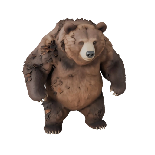 Brauner Bär 3D-Modell für Unity - Spielbereites Asset, FBX | Lizenzfrei