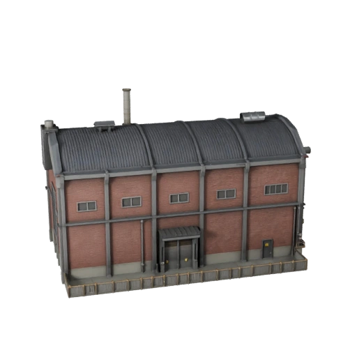 3D-Modell eines Kraftwerks für Unity - Spiel-Asset für Architektur