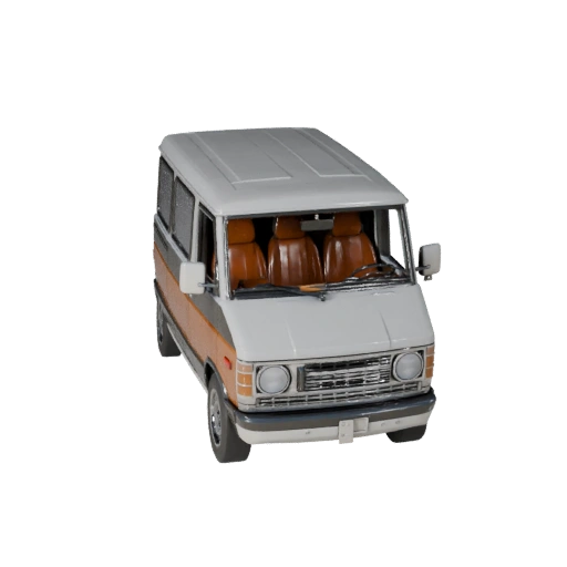 Modèle 3D de Van Rétro Haute Poly pour Rendu Studio Actif PBR