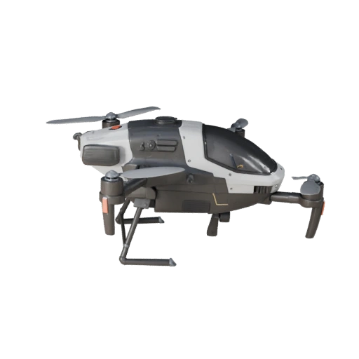 Spielbereiter Drohne Quadrocopter 3D-Modell für Echtzeitnutzung