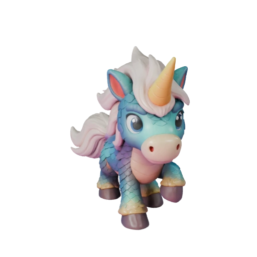 Cartoon Einhorn 3D Modell - Stilisierter Asset für Animation | PBR