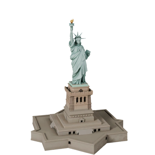 Estátua da Liberdade Modelo 3D para Blender - Ativo de Renderização