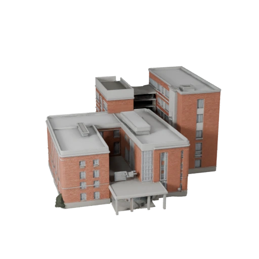 Modèle 3D STL d'un bâtiment scolaire imprimable - Asset d'échelle