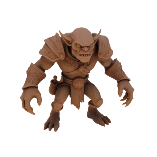 Miniatura Fantasy Goblin Arciere Affamato STL