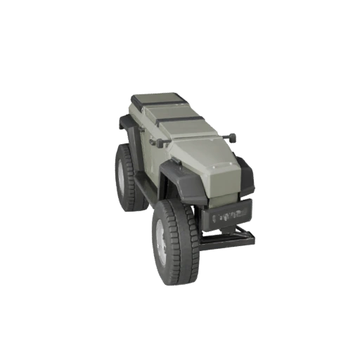 Hohe Poly Schwebendes SUV 3D Modell für Studio-Renderings - PBR