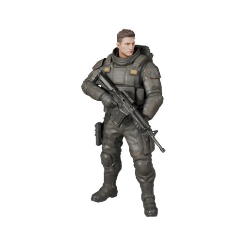 Sci-Fi Kommandosoldat Charaktermodell - Geriggt