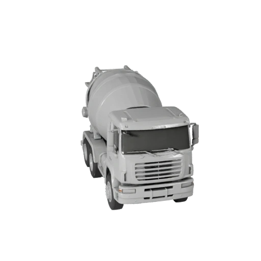 Druckbarer Zementmischer-LKW STL 3D-Modell - Display