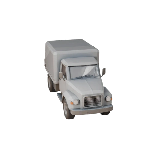 Modello 3D Camioncino da Carico Vintage Low Poly per Unity & Unreal