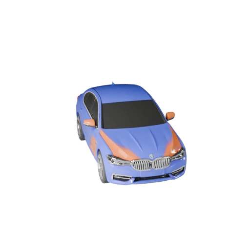 Cartoon Luxuslimousine 3D Modell - Stilisierte Spiel-Asset