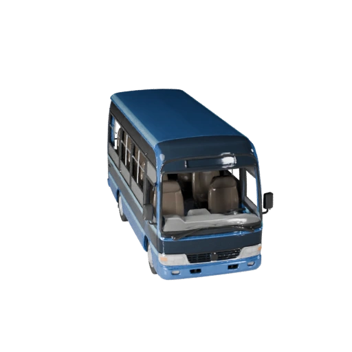 Kleinbus 3D-Modell für Blender & Spiele - PBR-Asset