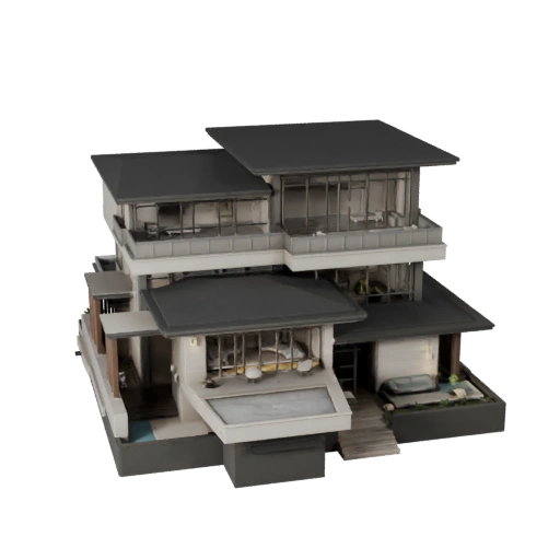 Modelo 3D de Villa de Lujo para Unreal - Activo en Tiempo Real para Escenas de UE
