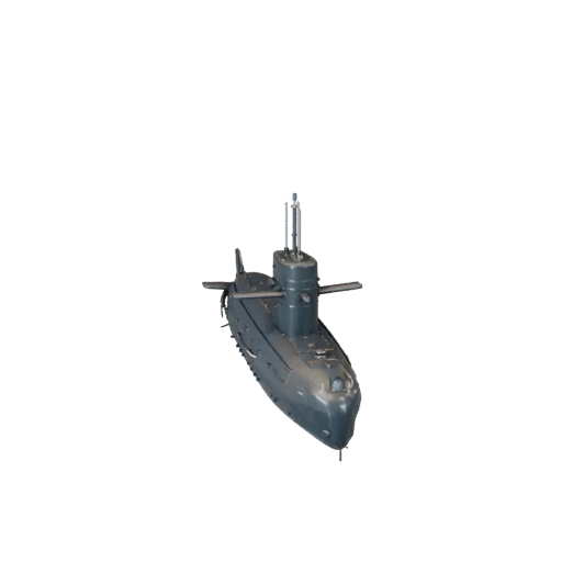 U-Boot aus der Vintage-Zeit 3D-Modell für Blender - Realistische PBR