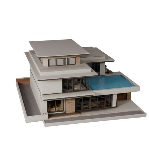 Modelo 3D de Villa de Lujo - Activo Realista de Archviz para Arquitectura