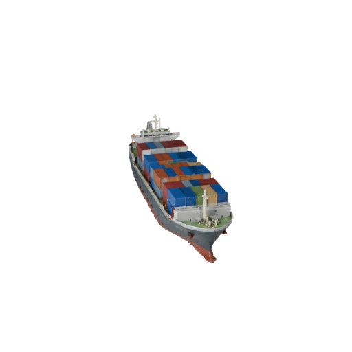 Containerschiff 3D-Modell für Blender & Spiele - PBR-Asset