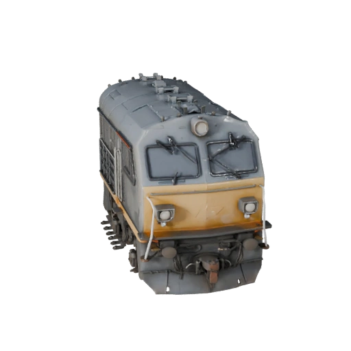 Hohe Poly Diesellokomotive 3D-Modell für Studio-Renderings