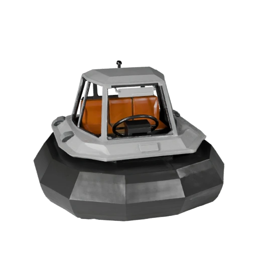 نموذج ثلاثي الأبعاد لـ hovercraft الإنقاذ منخفض المضلع لـ Unity و Unreal