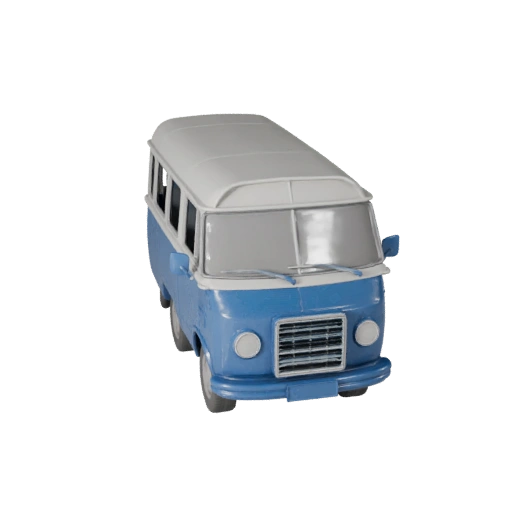 Modèle 3D STL de Van Rétro Imprimable - Présentoirs et Objets de Collection