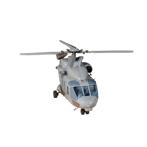 Helicóptero de Carga Modelo 3D para Blender y Juegos - Realista