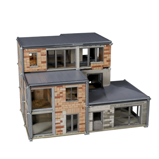 Печатный модульный комплект дома STL 3D модель - масштабный ассет