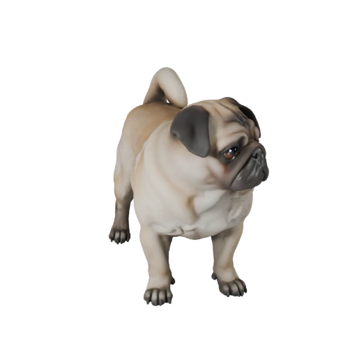 Mops 3D-Modell für Blender - PBR-Asset mit Texturen | PBR