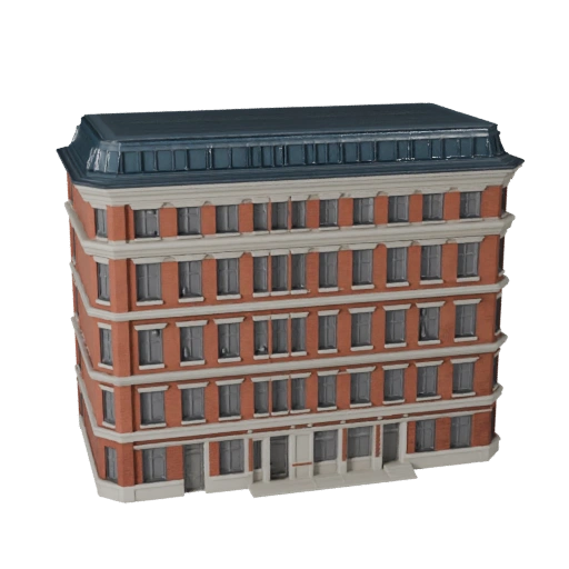 Casa Adosada de Alto Poligonaje 3D para Visualización Arquitectónica