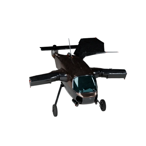 Hohe Poly starres Flächenflugzeug 3D-Modell für Studio-Renderings