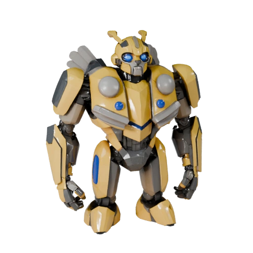 Modèle 3D de Bourdon Low Poly - Asset de Jeu Unity avec FBX | PBR