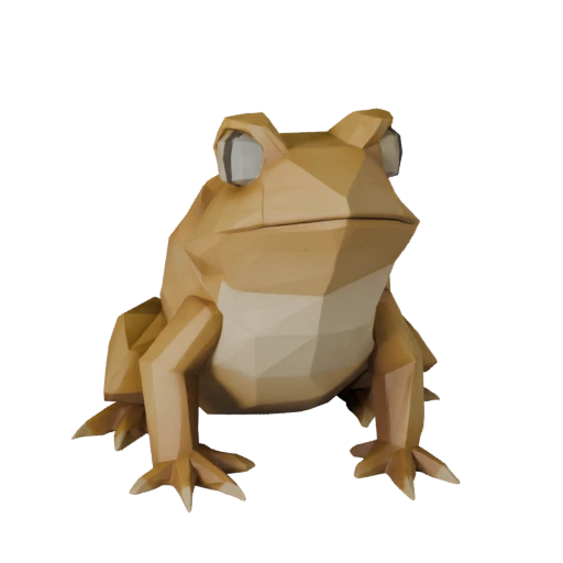 Low Poly Rana temporaria 3D Modell - Unity Game Asset mit FBX | PBR
