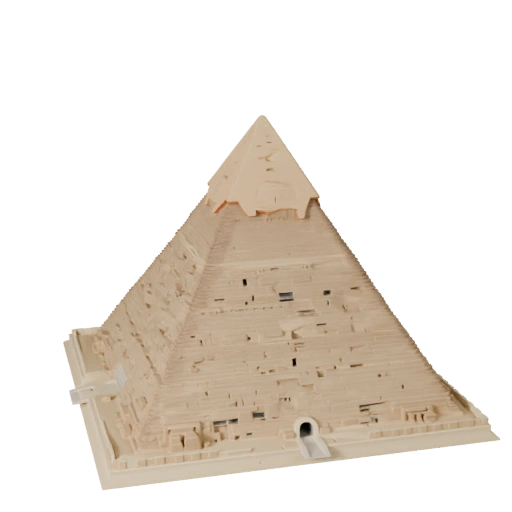 Stilisierte Pyramide von Gizeh 3D-Modell - Spiele-Asset für Architektur
