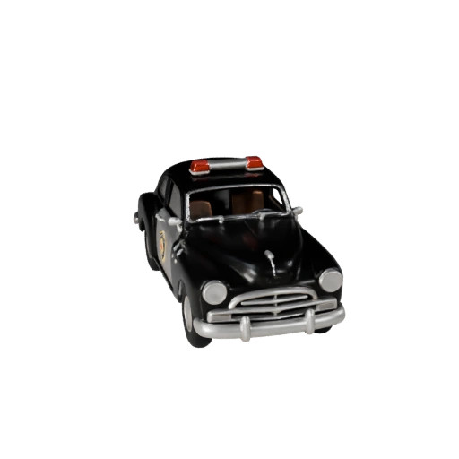 Modèle 3D STL de Voiture de Police Vintage Imprimable - Présentation