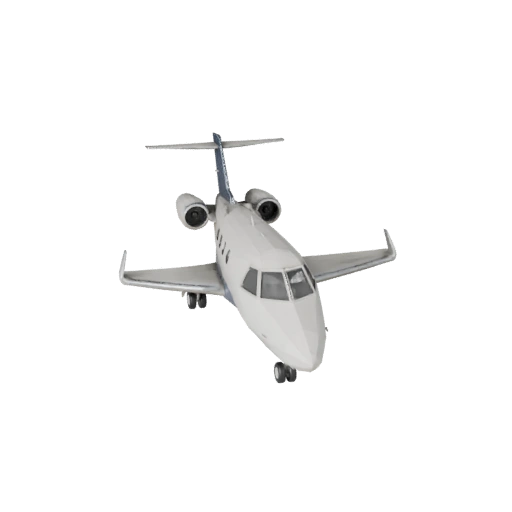 Modelo 3D de Jet Privado Poligonal Bajo para Juegos de Unity y Unreal