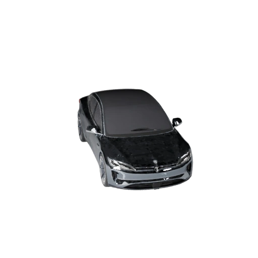 Berline électrique inspirée de Tesla Modèle 3D - Prêt pour le jeu PBR