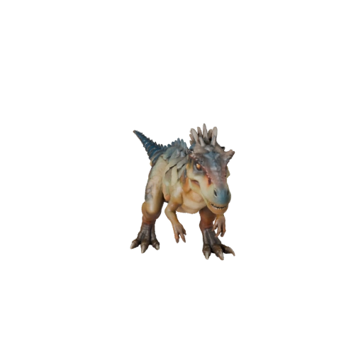 Modelo 3D de Compsognathus Caricatura - Asset Estilizado para Animación