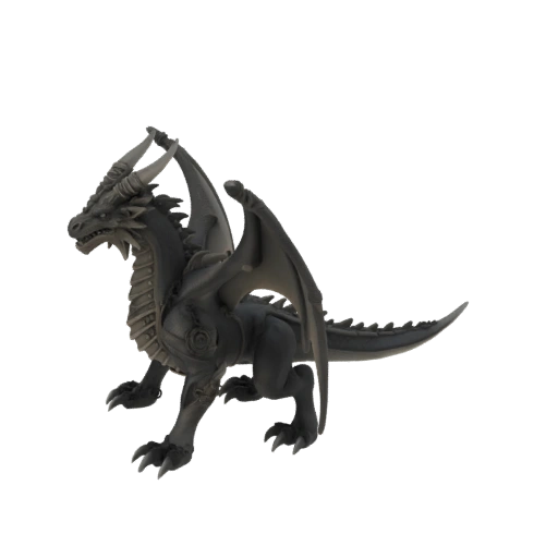 Miniatura STL de Dragón Jefe de Fantasía Oscura - Comando
