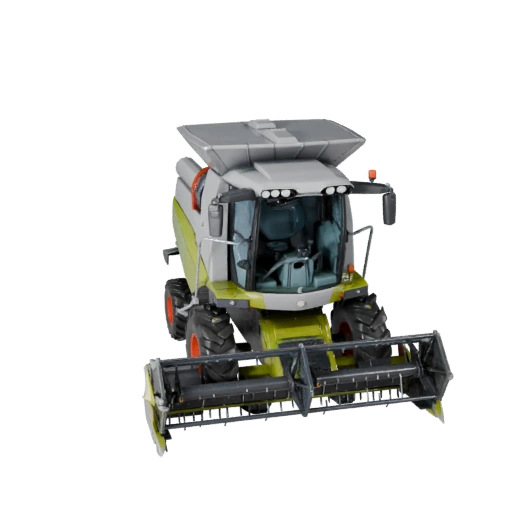 Combine Harvester 3D Model for Blender & Games - PBR