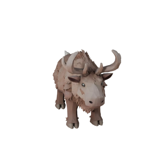 Modèle 3D de Caribou Low Poly - Asset de Jeu Unity avec FBX | Libre de Droits