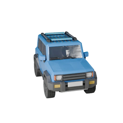Low Poly Utility SUV 3D Modell für Unity & Unreal Spiele (Legacy)