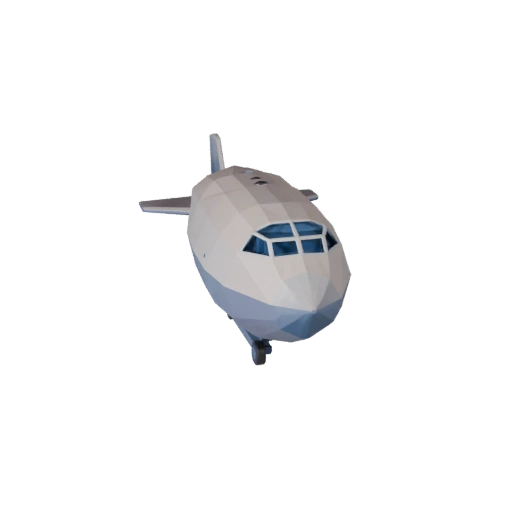 Low Poly Luftschiff 3D Modell für Unity & Unreal PBR Asset