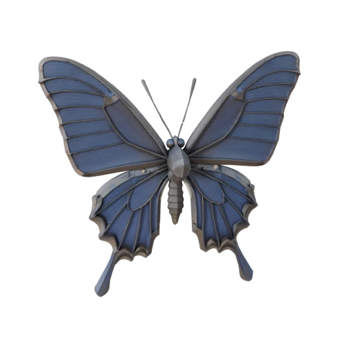 Modèle 3D de Papillon Porte-Queue Low Poly - Asset de Jeu Unity avec FBX
