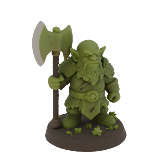 Fantasy Zwerg Barbar Miniatur STL - Siegesschritt