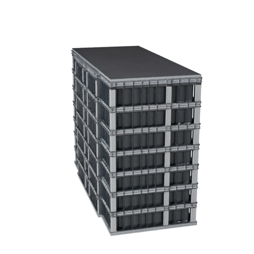 Druckbare Vorhangfassade STL 3D-Modell - Maßstabsgetreues Asset