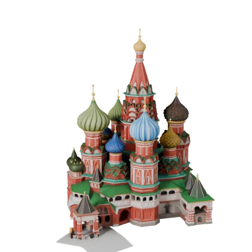 Cathédrale Saint-Basile low poly 3D Model pour Jeux & RV