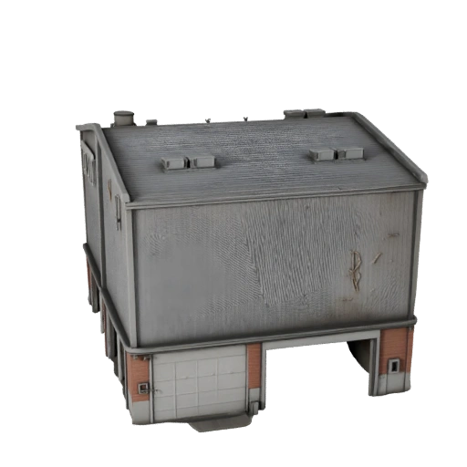 Modelo 3D de Cobertizo Industrial para Blender - Activo de Render