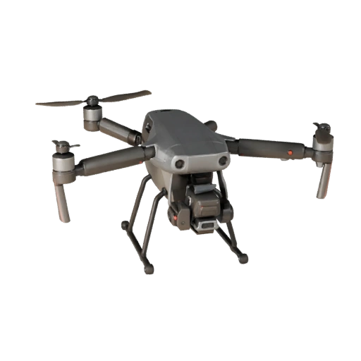 Drohne Quadrocopter 3D Modell für Blender & Spiele - Realistisch